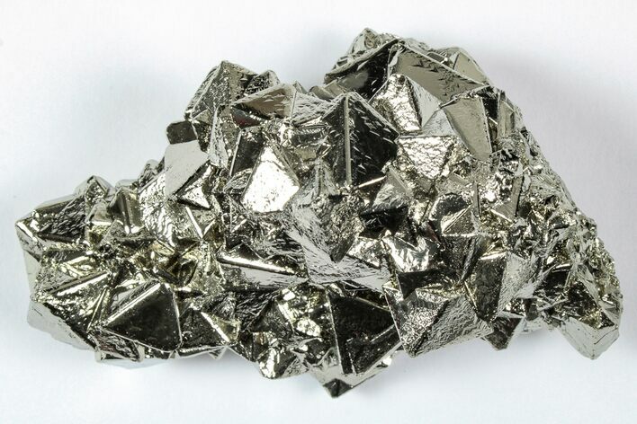 Gleaming Octahedral Pyrite Crystal Cluster - Peru #352320
